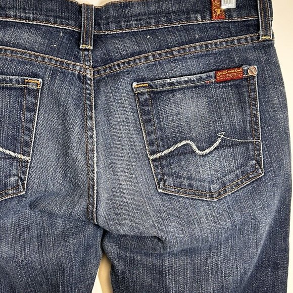 7 For All Mankind Jeans Women's 30 Blue Medium Wash Boot Cut Jeans - Picture 8 of 11